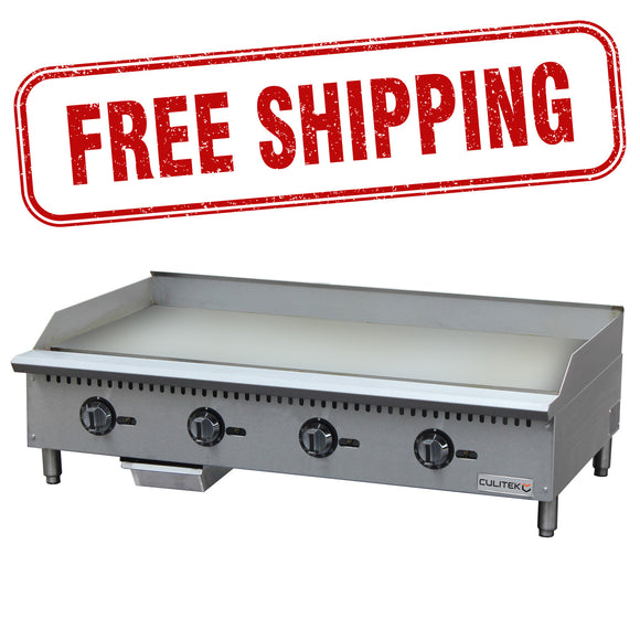 Culitek SS-Series Thermostatic Natural Gas Griddle 48”W 120k BTU (CULCTG48TNG)