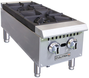 Culitek SS-Series Gas Countertop Hotplate, 12"W (CULCTH12NG)