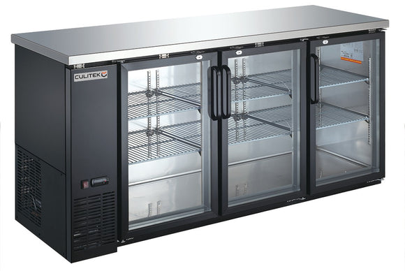 Culitek SS-Series Glass Door Back Bar Cooler, 72