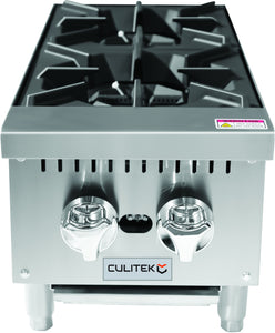 Culitek HD-Series Gas Countertop Hotplate, 12"W, 64k BTU (TEKHP-12-NG/LP)